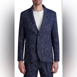 KARL LAGERFELD Mens 2 Button Long Sleeve Summer Blazer
